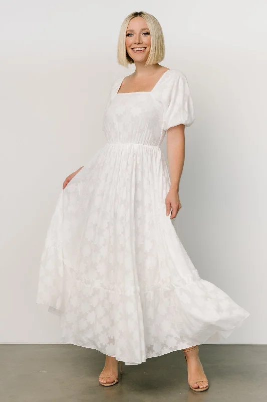 Alta Jacquard Maxi Dress | Off White Beach maxi dresses