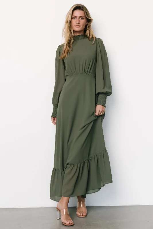 Luciana Maxi Dress | Dark Sage Wedding guest maxi dresses