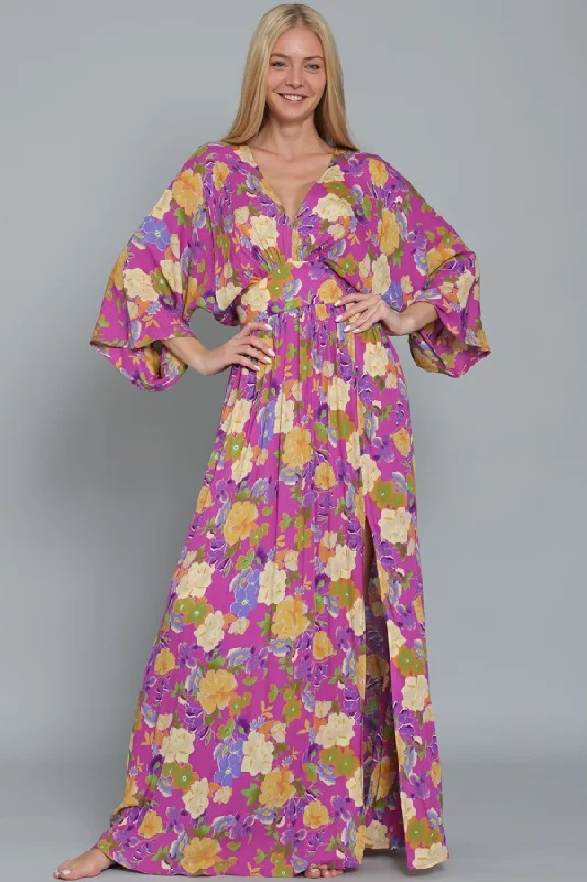 Pink Tie Back Waisted Maxi Dress Women's maxi dresses