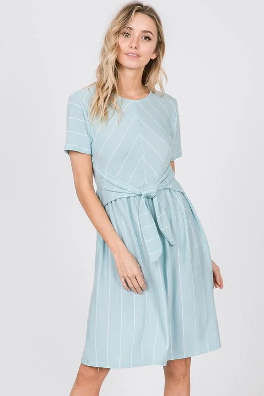 Azaleah Tie Midi Dress in Sky Blue PrettyLittleThing midi dresses