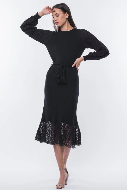 Celine Lace Midi Dress Tiered midi dresses