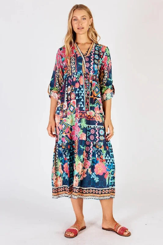 Delphi Midi Dress | Navy Floral Cheap midi dresses
