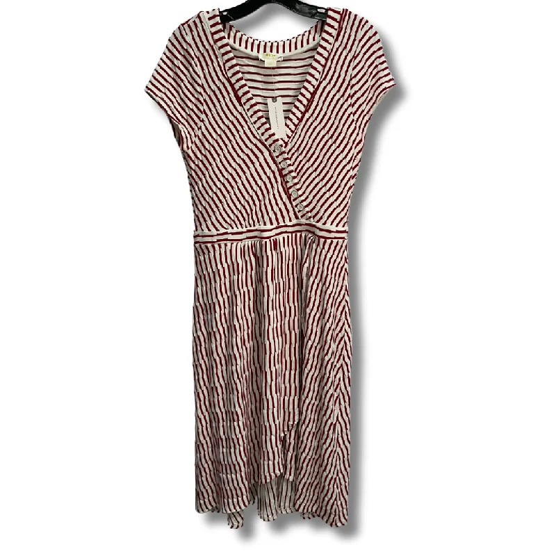 Dress Casual Midi By Anthropologie In Red & White, Size: M Y2K midi dresses