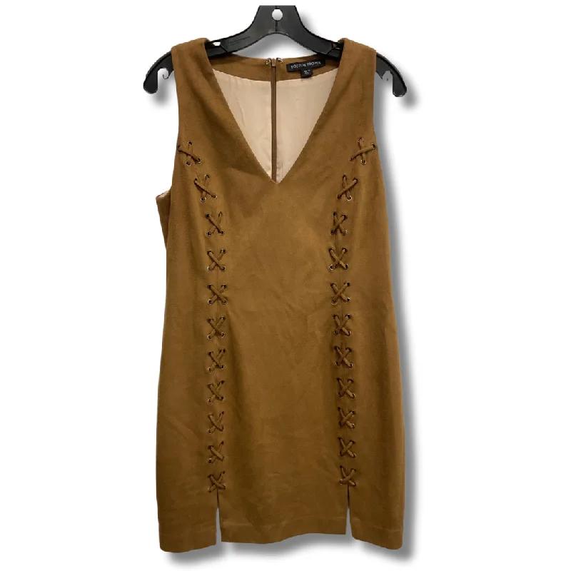 Dress Casual Midi By Boston Proper In Tan, Size: L Velvet midi dresses