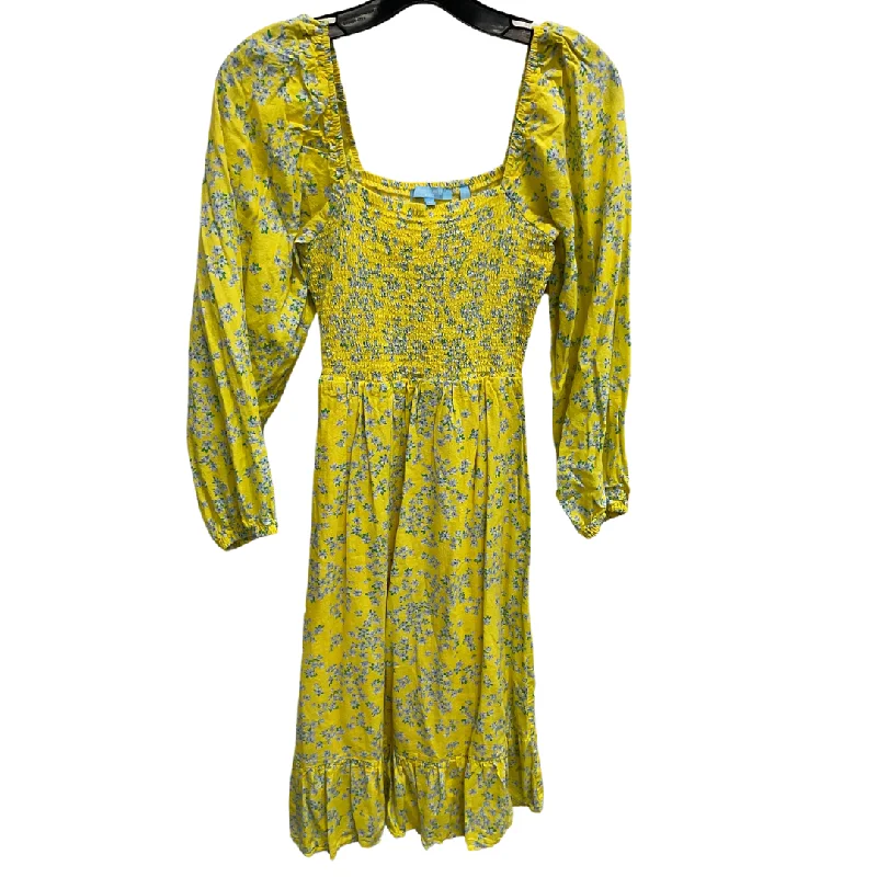 Dress Casual Midi By Draper James In Floral Print, Size: M Women's trendy midi dresses sale Dress Casual Midi By Draper James In Floral Print, Size: M Women's trendy midi dresses sale