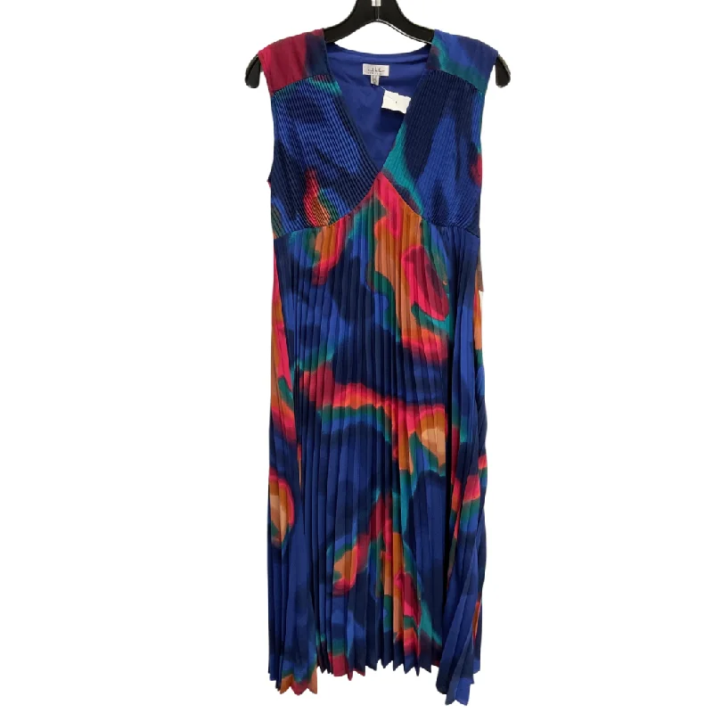Dress Casual Midi By Nicole Miller In Blue, Size: S Best midi dresses for casual wear Dress Casual Midi By Nicole Miller In Blue, Size: S Best midi dresses for casual wear