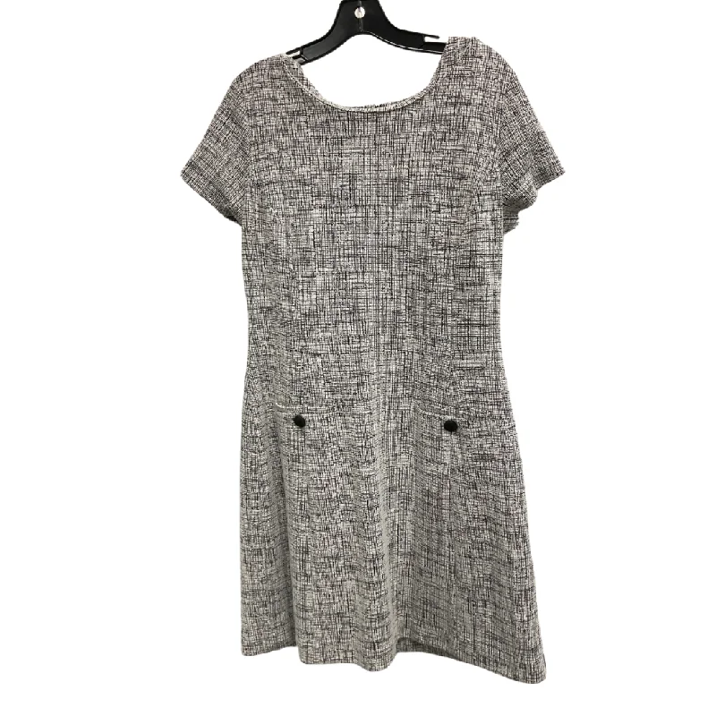 Dress Casual Midi By Tahari By Arthur Levine In Black & White, Size: L Party midi dresses Dress Casual Midi By Tahari By Arthur Levine In Black & White, Size: L Party midi dresses