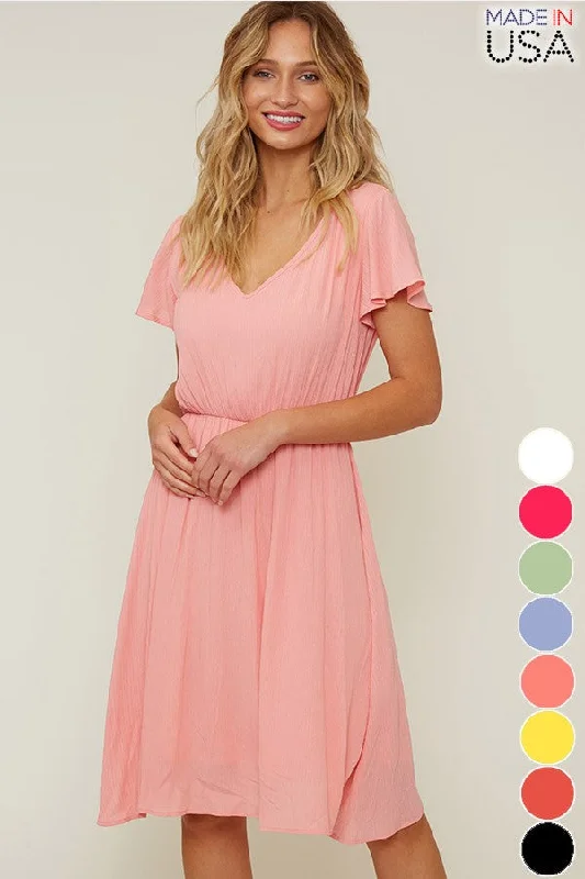 Gabriella Ruffle Midi Dress Sexy little black midi dresses