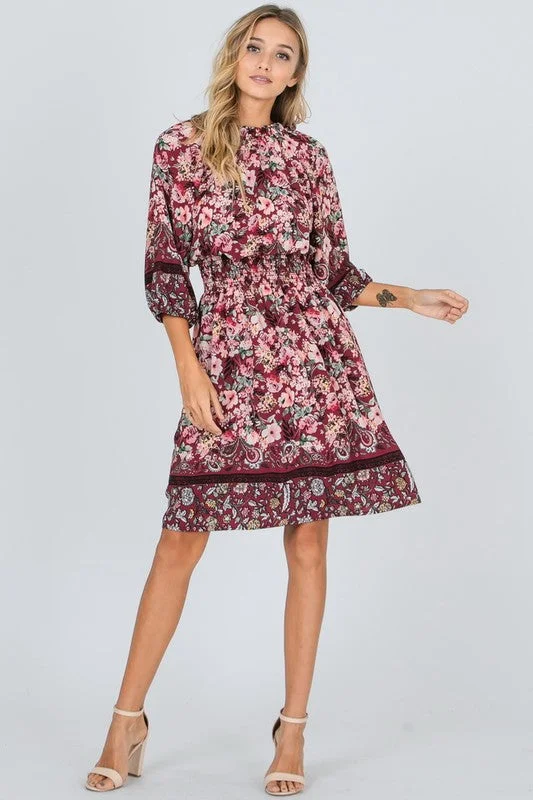 Mademoiselle Floral Midi Dress Sequin midi dresses