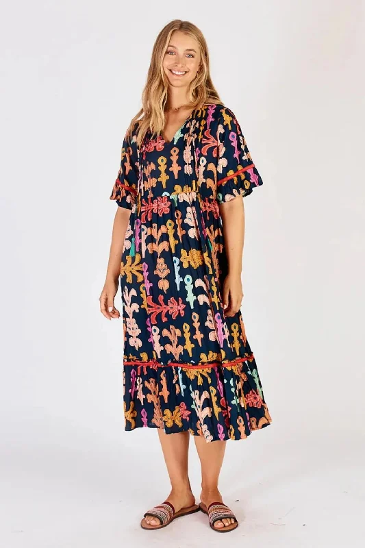 Olivia Midi Dress | Navy Versatile midi dresses for all occasions