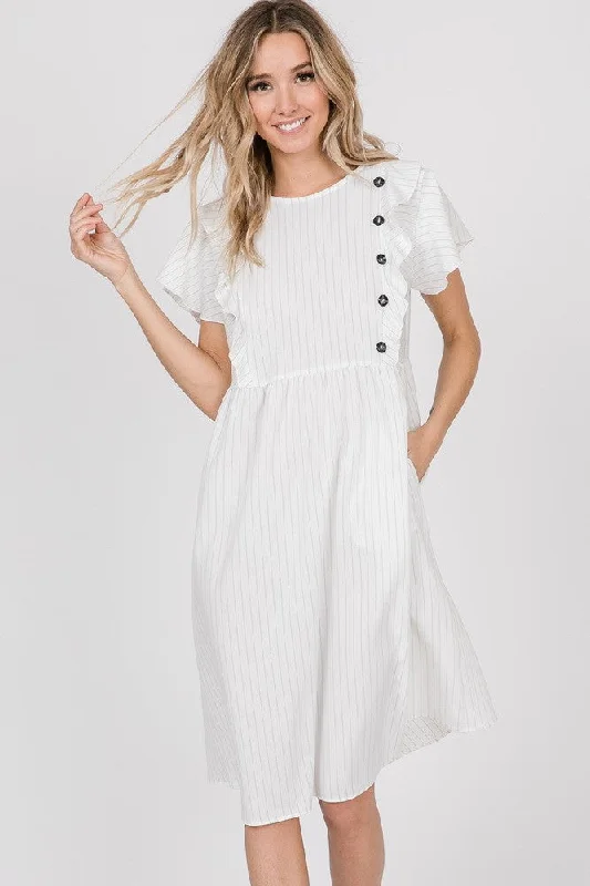 Riley Pinstripe Midi Dress H&M midi dresses