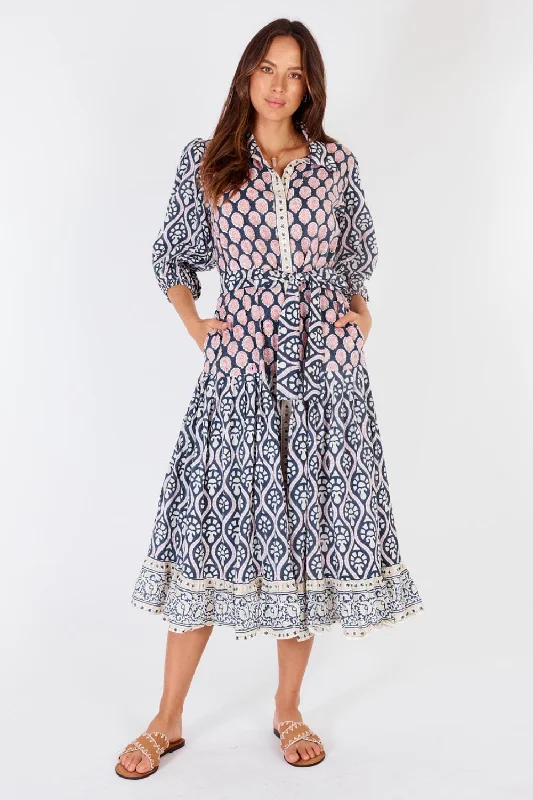 Samode Midi Dress | Navy New Year's Eve midi dresses