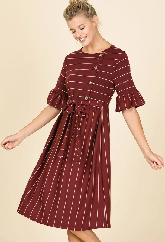 The Holly Striped Midi Dress Street style midi dresses