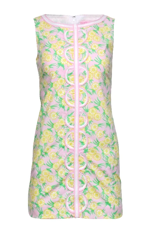 Lilly Pulitzer - Pink, Green, & Yellow Floral Grasshopper Print Shift Dress Sz 2 ASOS floral dresses Lilly Pulitzer - Pink, Green, & Yellow Floral Grasshopper Print Shift Dress Sz 2 ASOS floral dresses