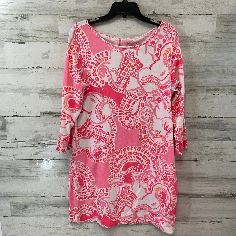 Dress Casual Short By Lilly Pulitzer In Pink, Size: L Button-down Mini Skirt