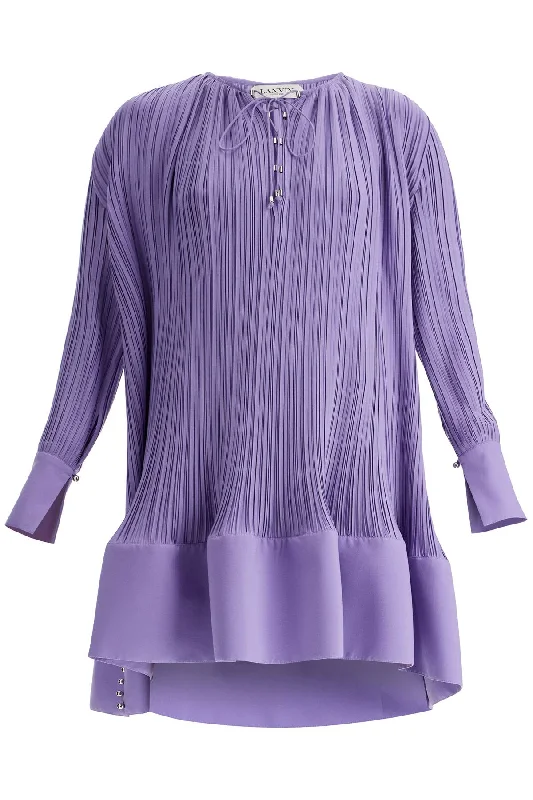 Lanvin Women's Short Pleated Dress With Ruffles Mini Skirt Outfit