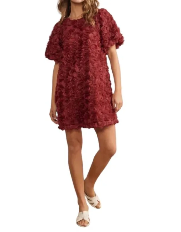 Ribbon Mini Dress In Rose High-waist Denim Skirt