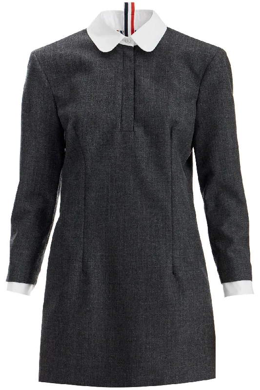 Thom e Women's Mini Wool Sheath Dress In Tube Style Cute Mini Skirt
