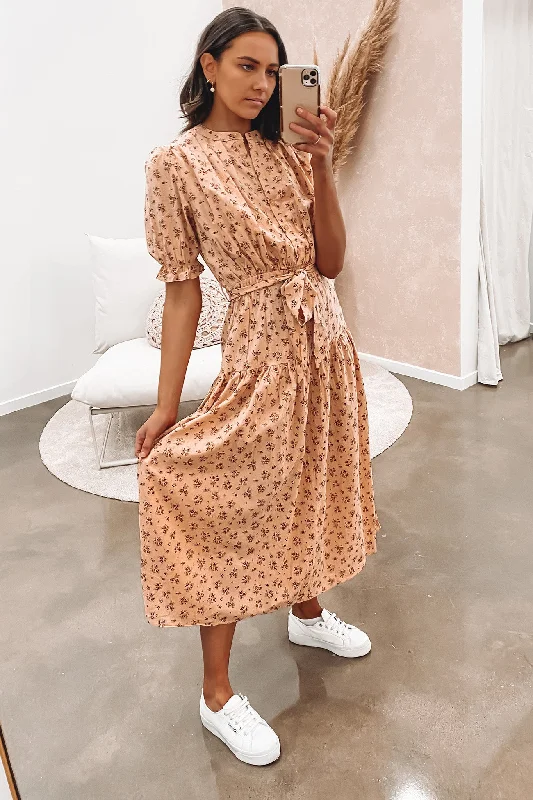 Elora Maxi Dress Peach Maxi Skirt Style
