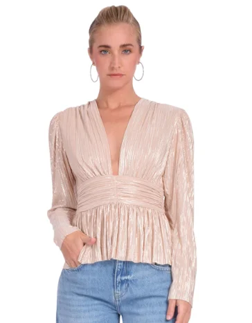 MAXIM TOP PEARL BLUSH - S & L Maxi Skirt Trend