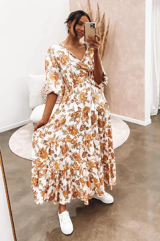 Millie Maxi Dress Floral Elegant Long Skirt