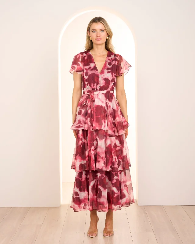 Nila Frill Tiered Maxi Dress Embroidered Maxi Skirt