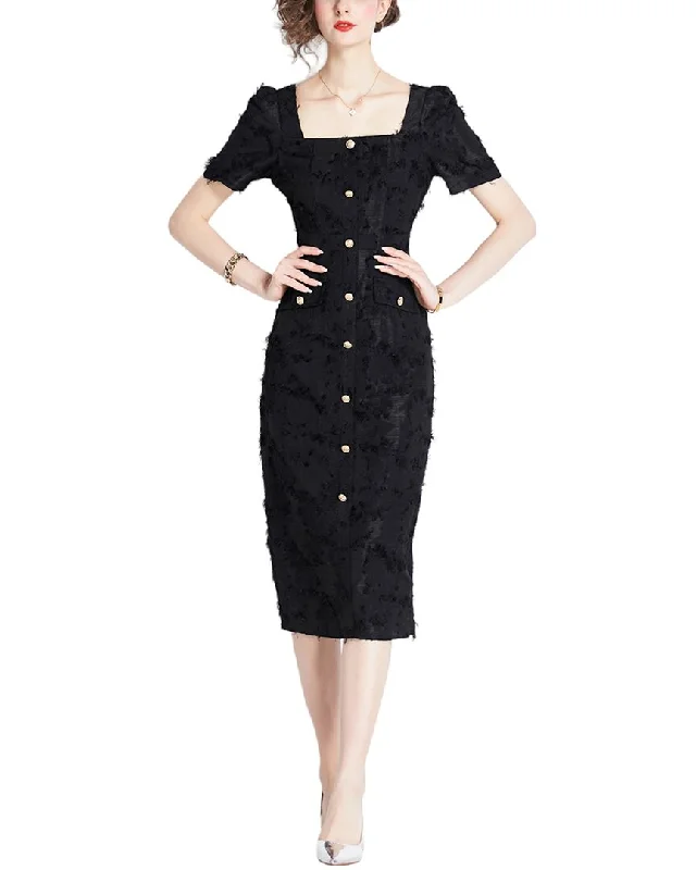 KAIMILAN Midi Dress Floral A-line Skirt