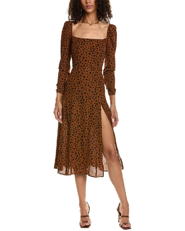 O.P.T. Lemon Midi Dress Fitted Midi Skirt