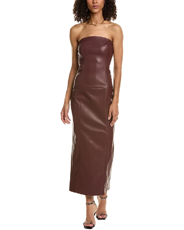 o.p.t. Strapless Midi Dress Ribbed Midi Skirt