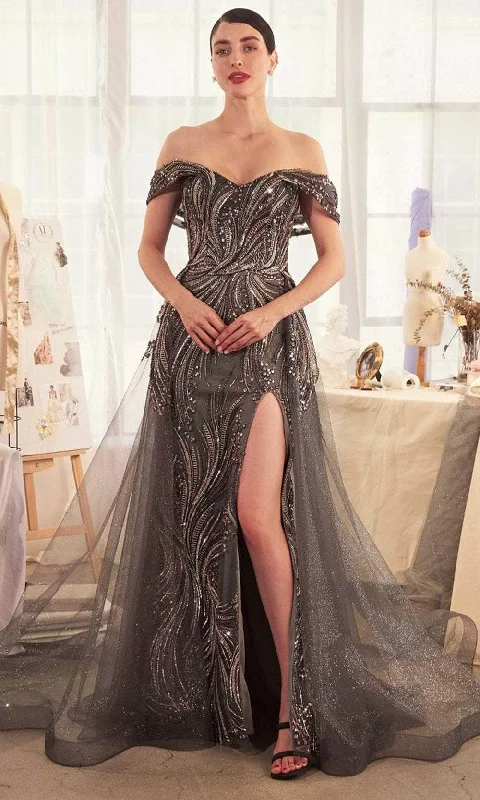 Andrea and Leo A1375 - Beaded Bodice Off Shoulder Evening Gown Cotton unclassified dresses Andrea and Leo A1375 - Beaded Bodice Off Shoulder Evening Gown Cotton unclassified dresses