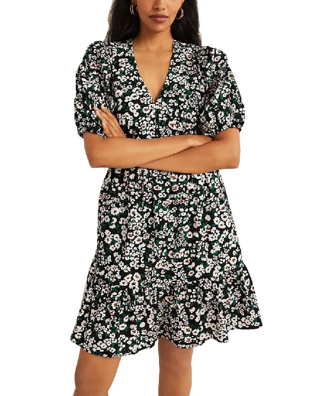 Boden Puff Sleeve Tiered Dress Soft fabric unclassified dresses