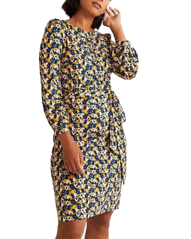 Boden Tie Detail Jersey Shift Dress Pastel unclassified dresses