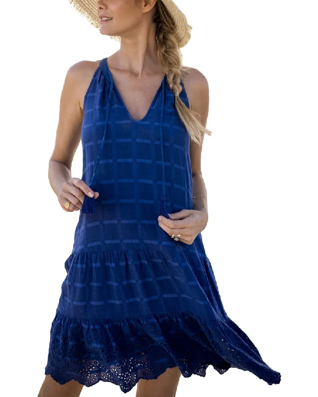 Cabana Life Eyelet Halter Dress Backless unclassified dresses