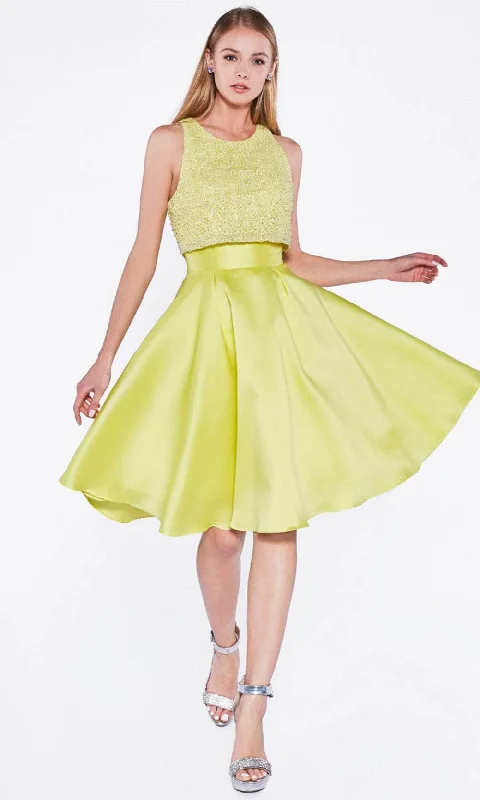 Cinderella Divine 14081S - Satin Skater's Mid Length Dress Club unclassified dresses Cinderella Divine 14081S - Satin Skater's Mid Length Dress Club unclassified dresses