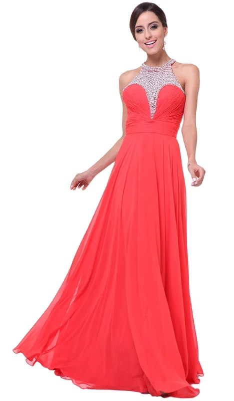 Cinderella Divine - Bead Embellished High Halter Evening Dress Vintage unclassified dresses Cinderella Divine - Bead Embellished High Halter Evening Dress Vintage unclassified dresses