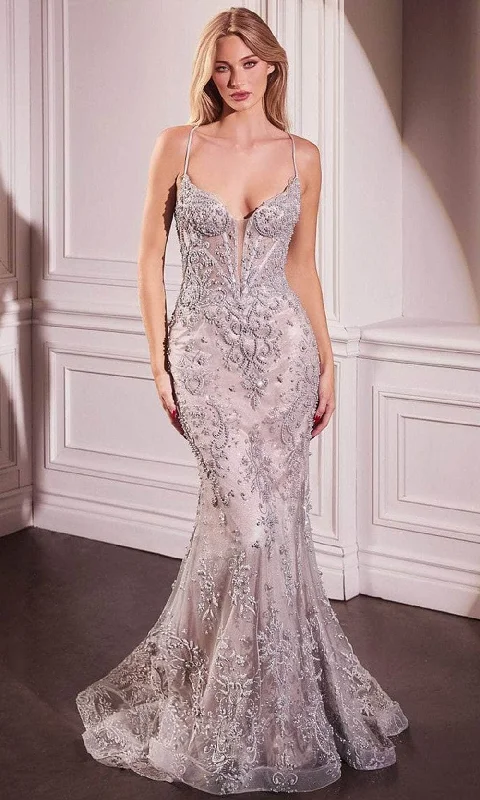 Cinderella Divine CC2403 - Bead Embellished Mermaid Evening Gown Chiffon unclassified dresses Cinderella Divine CC2403 - Bead Embellished Mermaid Evening Gown Chiffon unclassified dresses