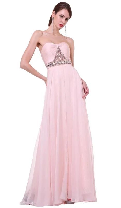 Cinderella Divine - Strapless Bejeweled Chiffon A-line Gown Budget-friendly unclassified dresses Cinderella Divine - Strapless Bejeweled Chiffon A-line Gown Budget-friendly unclassified dresses