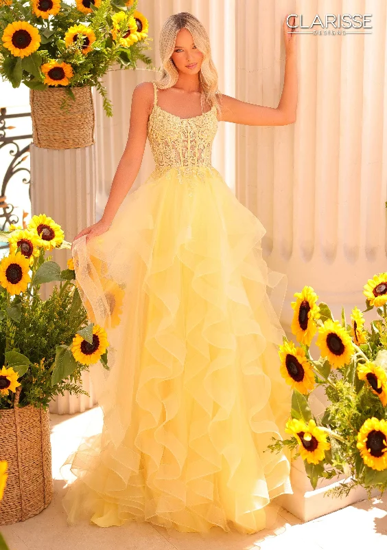 Clarisse 811191 - Embroidered Corset Scoop Neck Prom Gown Graduation unclassified dresses