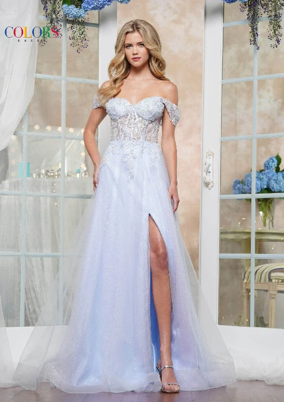 Colors Dress 3498 - Sweetheart Beaded Applique Prom Dress Wrap unclassified dresses