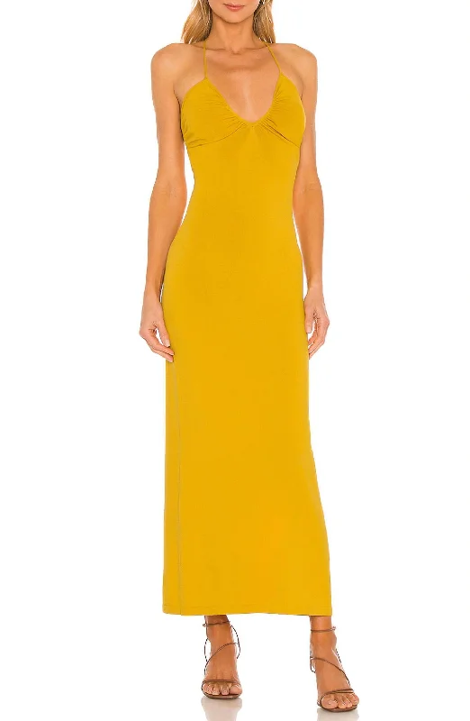 Damee Knit Dress In Canary High-end unclassified dresses