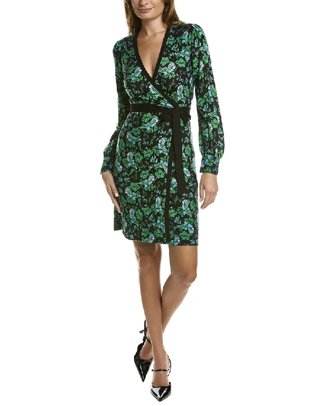 Diane von Furstenberg New Luella Wool Wrap Dress Ruffled unclassified dresses