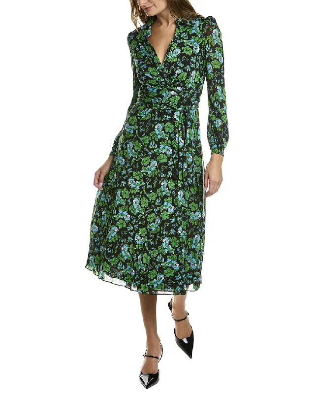 Diane von Furstenberg New Pheonix Wrap Dress Smocked unclassified dresses