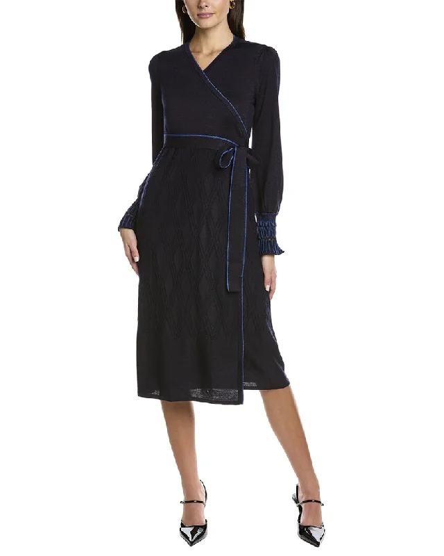 Diane von Furstenberg Yolanda Wool-Blend Dress Off-shoulder unclassified dresses