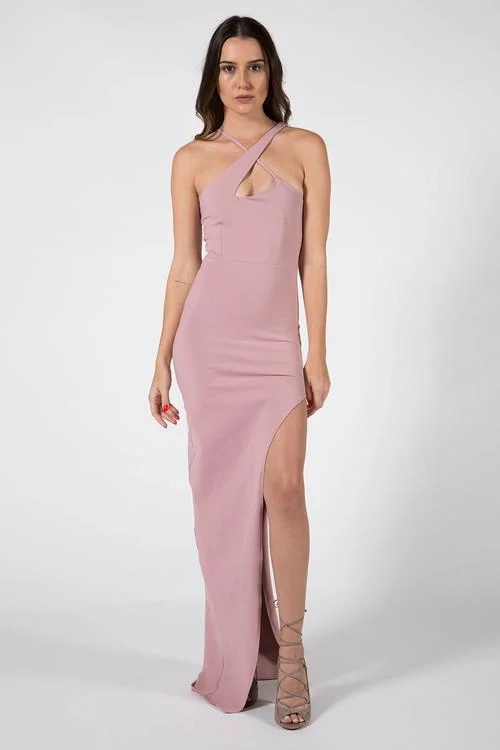 Donna Mizani X Front High Slit Dress Comfortable unclassified dresses
