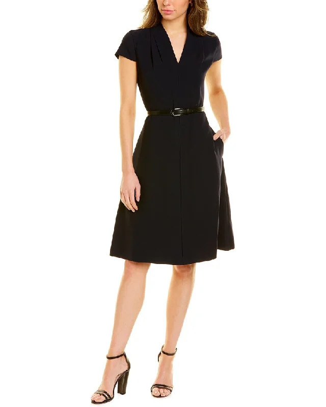 Elie Tahari Judith Belted Dress Soft fabric unclassified dresses