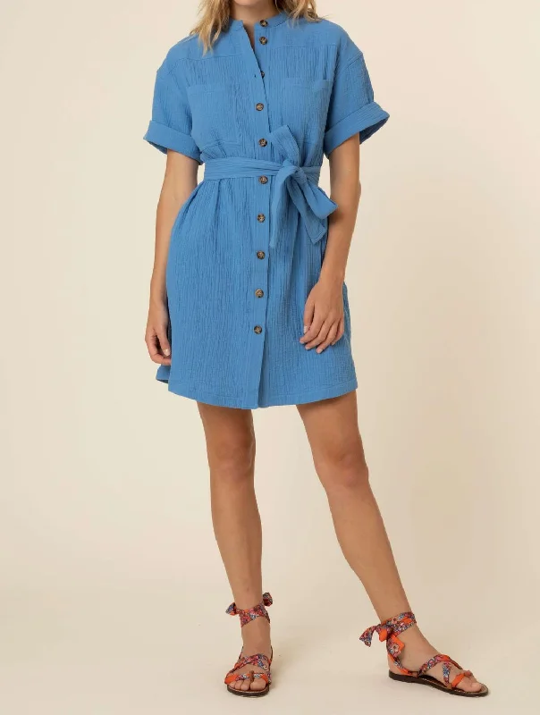 Fanny Dress in Bleu Bright color unclassified dresses