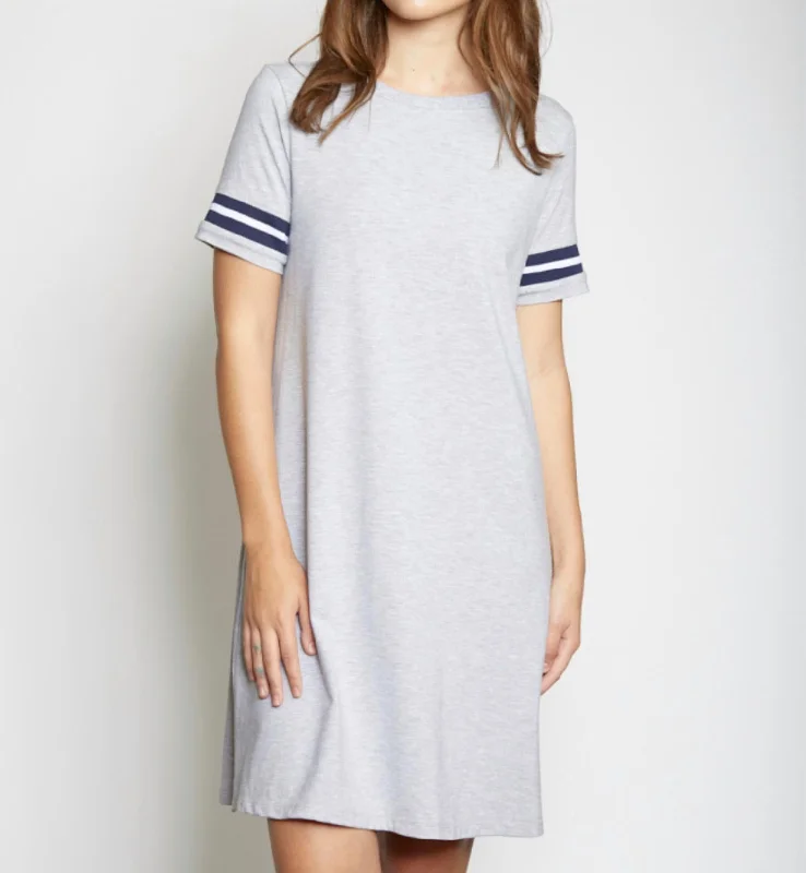 Fight On in Lt Gray/Navy Open-back unclassified dresses