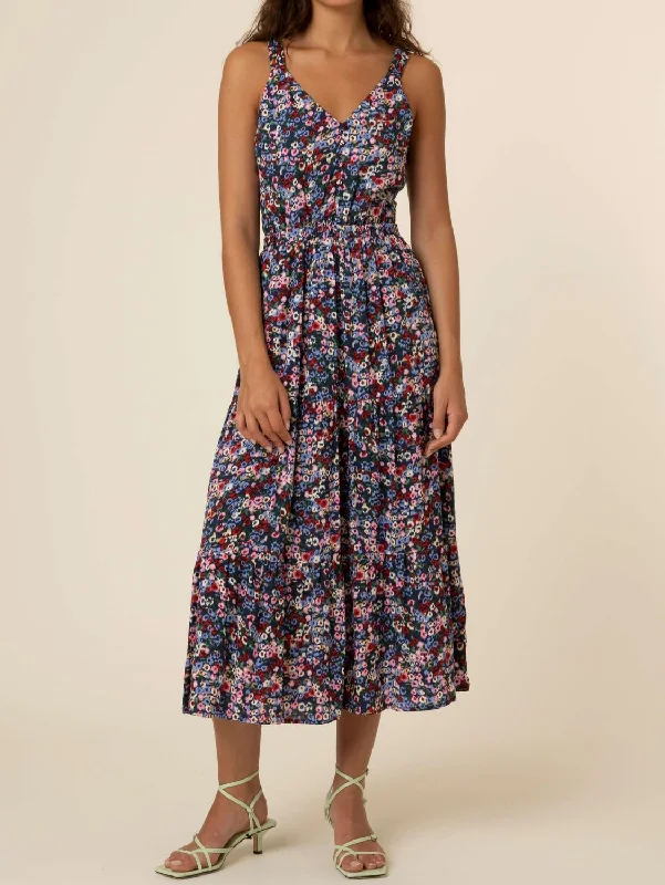 Flavie Dress in Blue Marine Breathable unclassified dresses