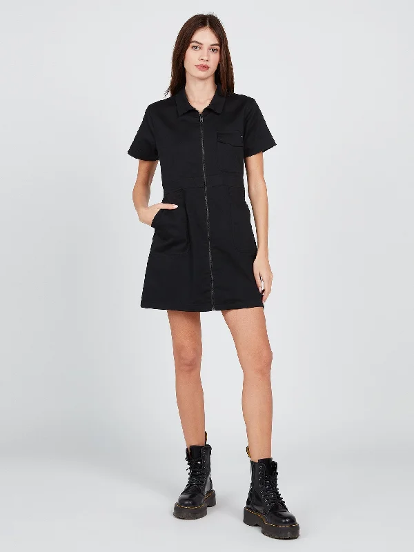 Frochickie Utility Dress - Black Popular unclassified dresses