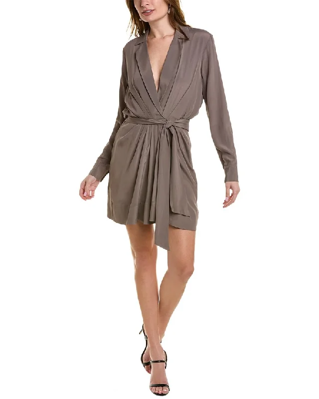 Halston Margo Silk-Blend Wrap Dress A-line unclassified dresses